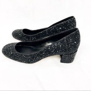 Michael Kors Arabella Black Rhinestone Block Pump